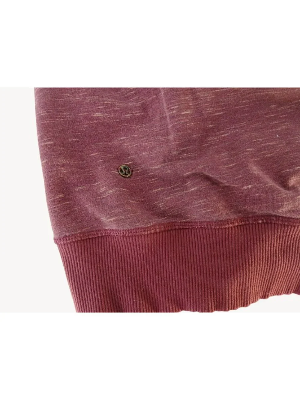 Lululemon Womens Burgundy Hoodie Om Roam Size 8 Heathered Berry Side Zippers - Picture 11 of 16